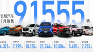 9.16,熱銷,五大,萬輛,長城,品牌 五大品牌持續熱銷 長城汽車7月銷售9.16萬輛