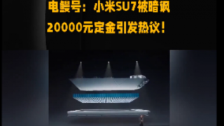 電鰻 電鰻號|網友嘲諷小米SU7：定金竟達2萬